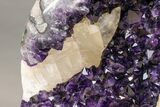 Deep Amethyst Geode With Large Calcite Crystals #227744-5